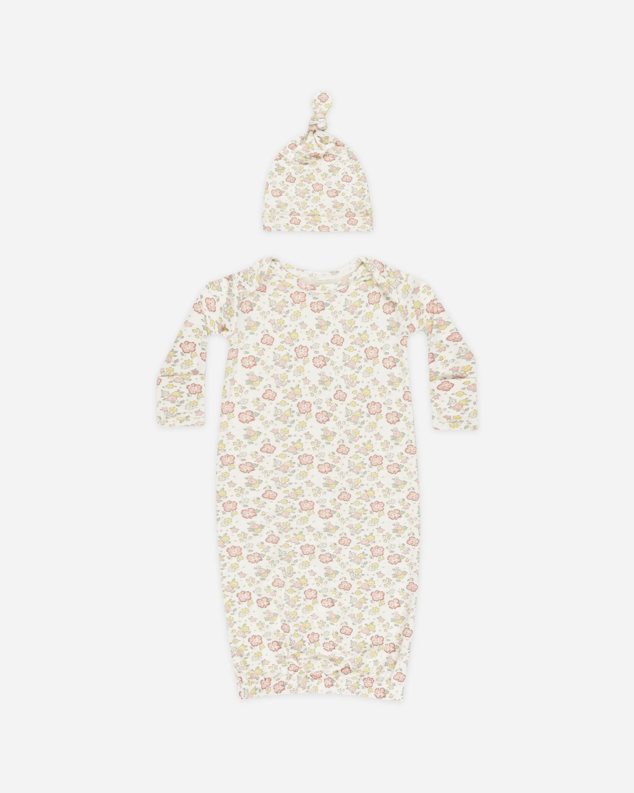 Bamboo Baby Gown   Hat Set || Bloom