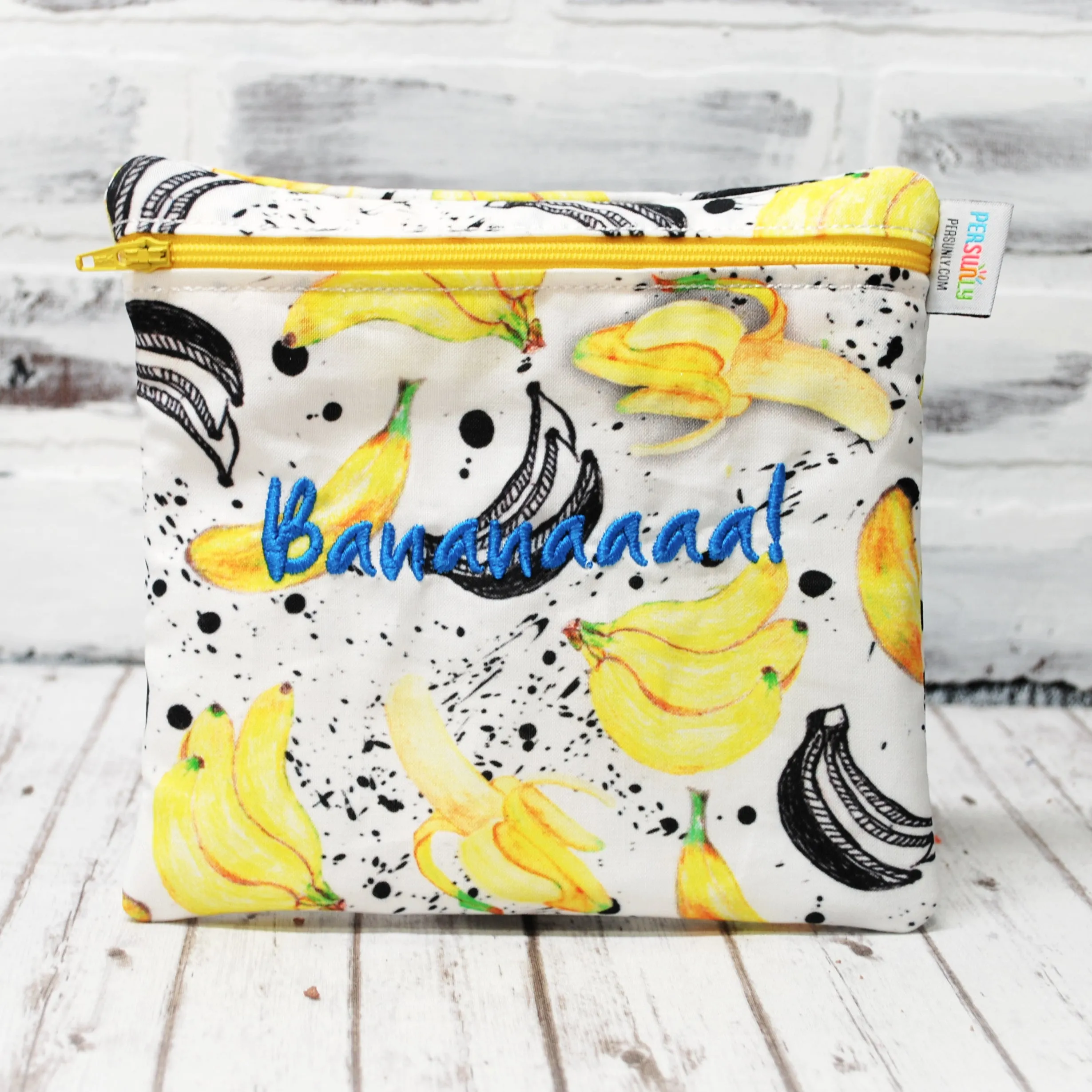 Banana Art Personalized Reusable Food Bag