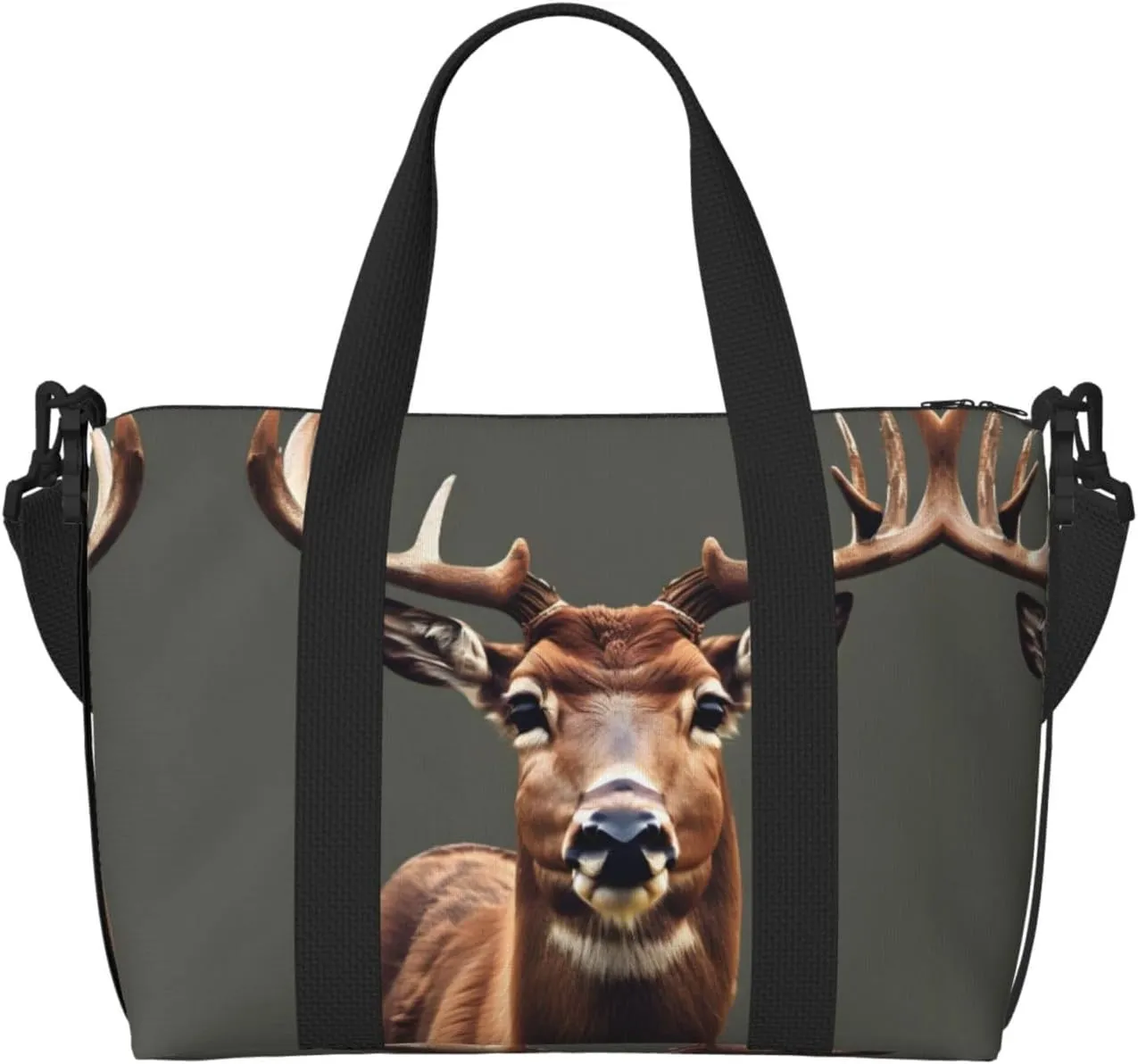 Beauty Deer print Travel Duffle Bag,Weekender Bags,Gym Duffel Bag,Luggage Duffle Overnight for Women Men