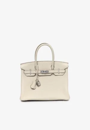 Birkin 30 in Beton Togo Leather with Palladium Hardware