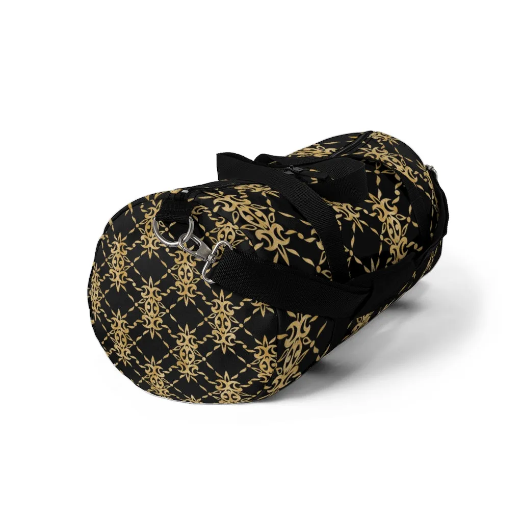 Black and Gold Duffel Bag