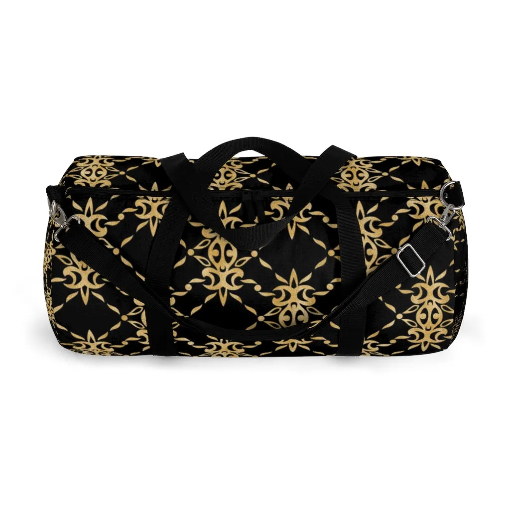 Black and Gold Duffel Bag