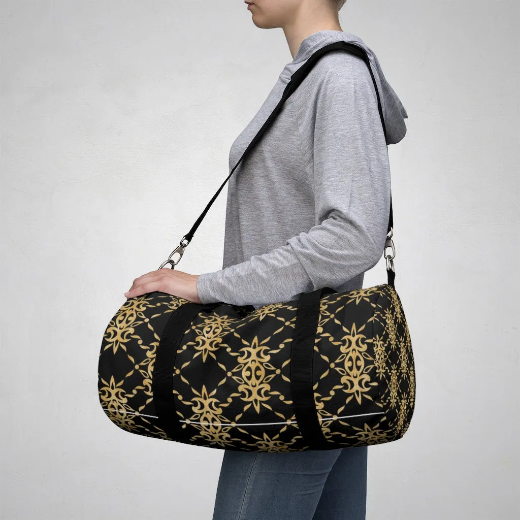 Black and Gold Duffel Bag