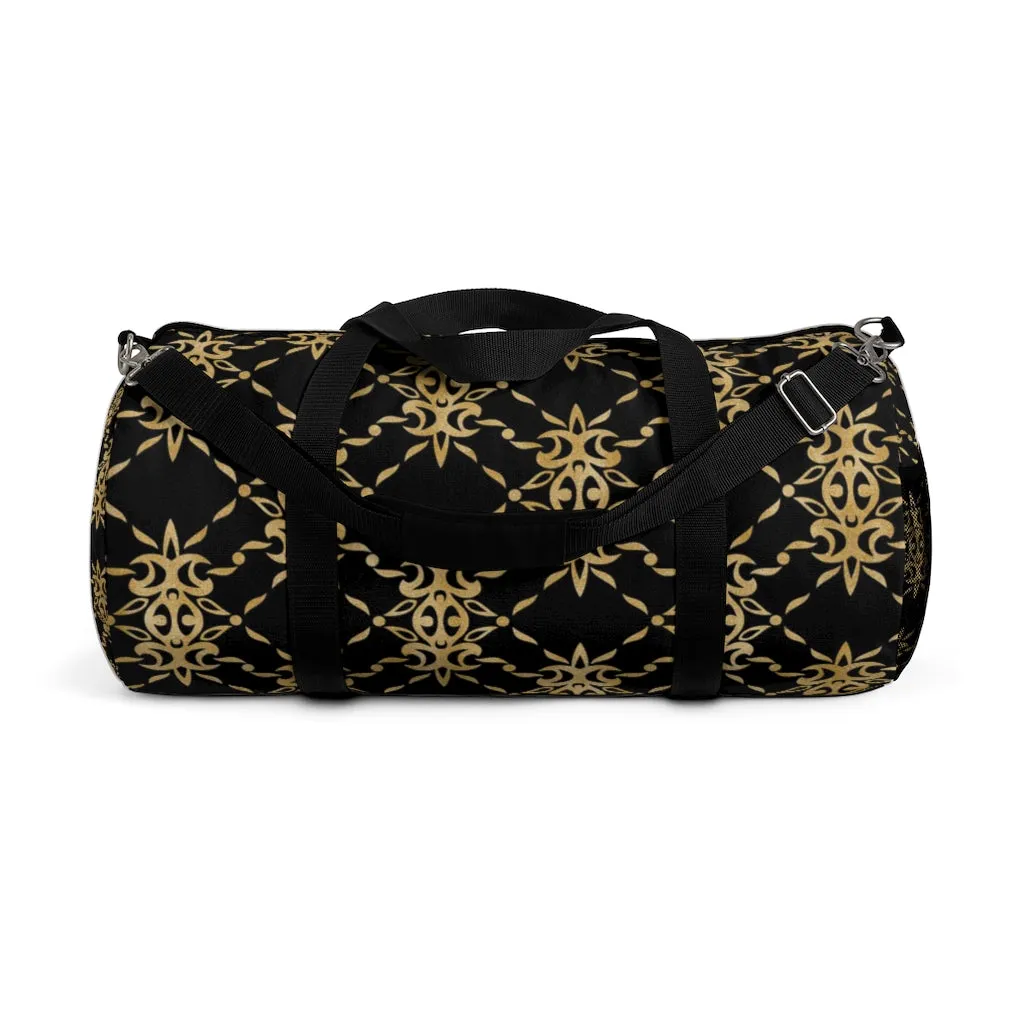 Black and Gold Duffel Bag