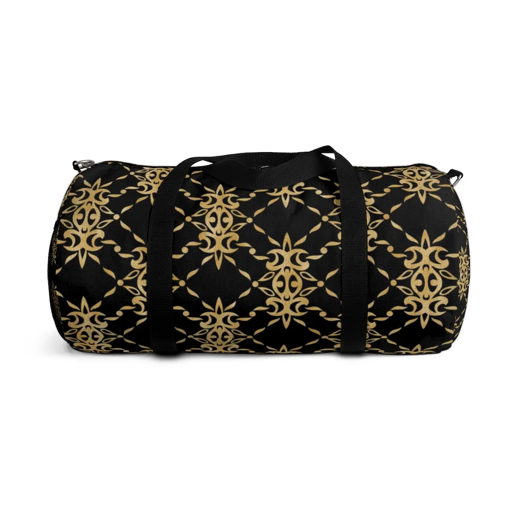 Black and Gold Duffel Bag