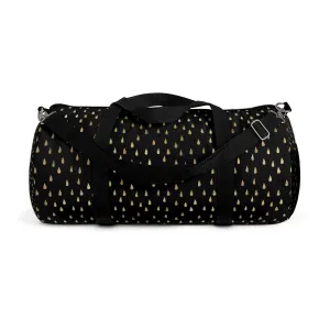 Black and Gold Raindrops Duffel Bag