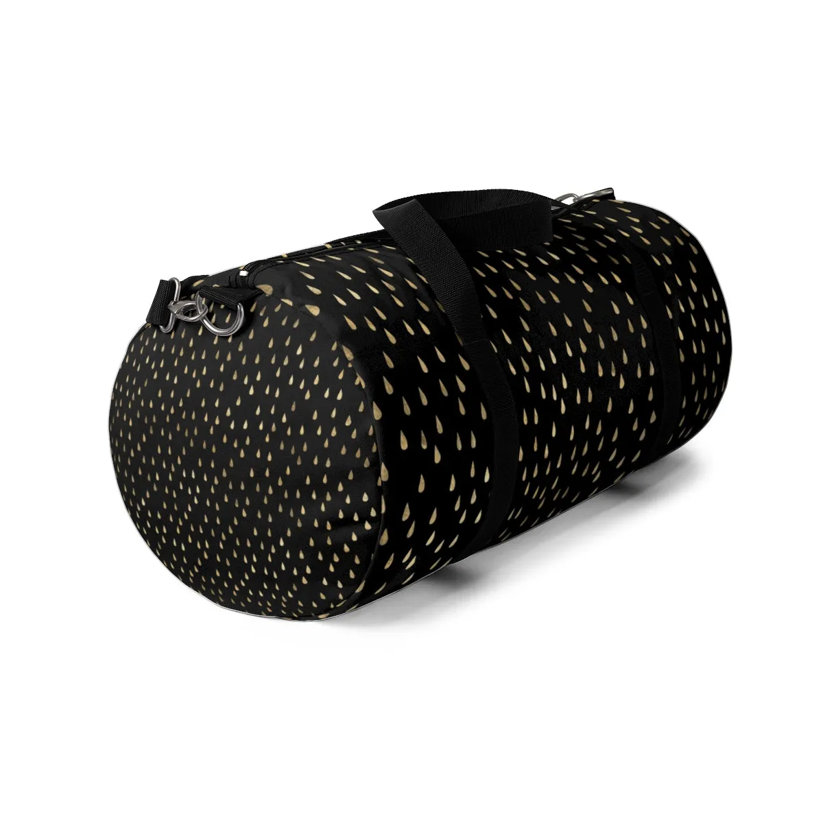 Black and Gold Raindrops Duffel Bag
