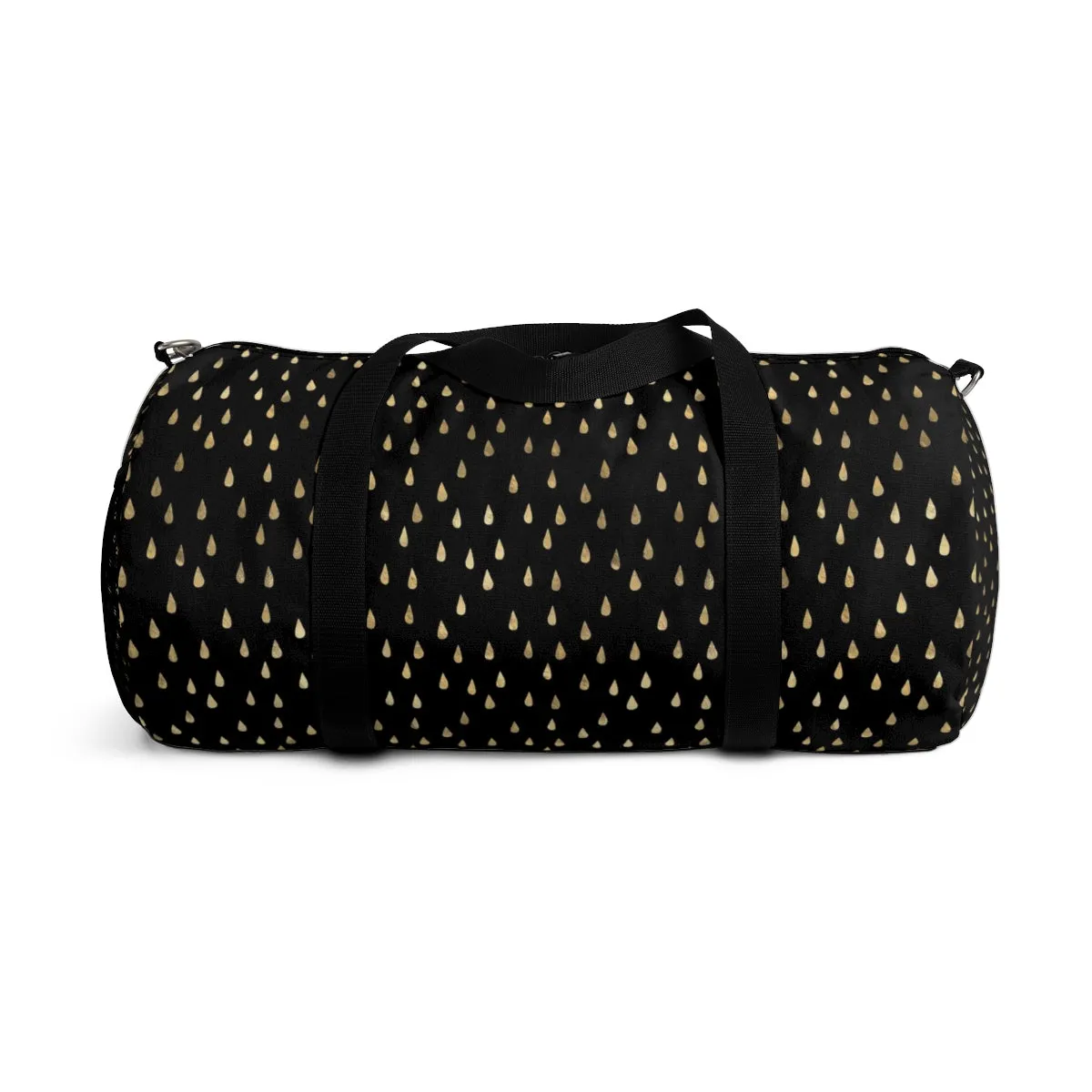 Black and Gold Raindrops Duffel Bag