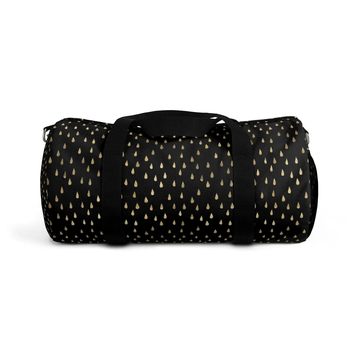 Black and Gold Raindrops Duffel Bag