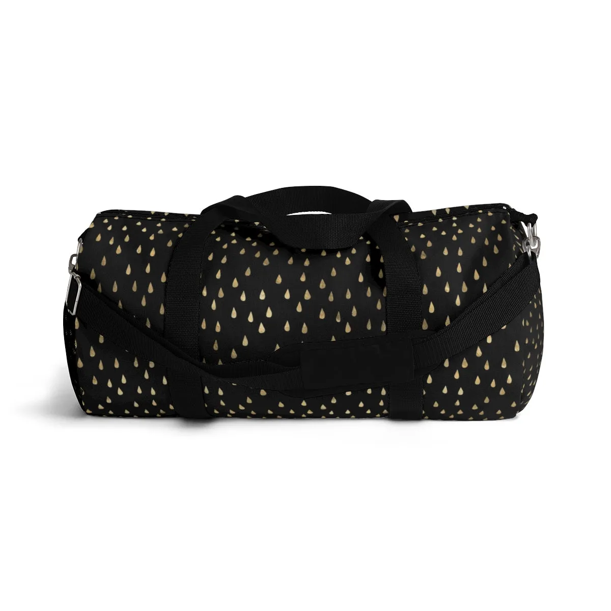 Black and Gold Raindrops Duffel Bag
