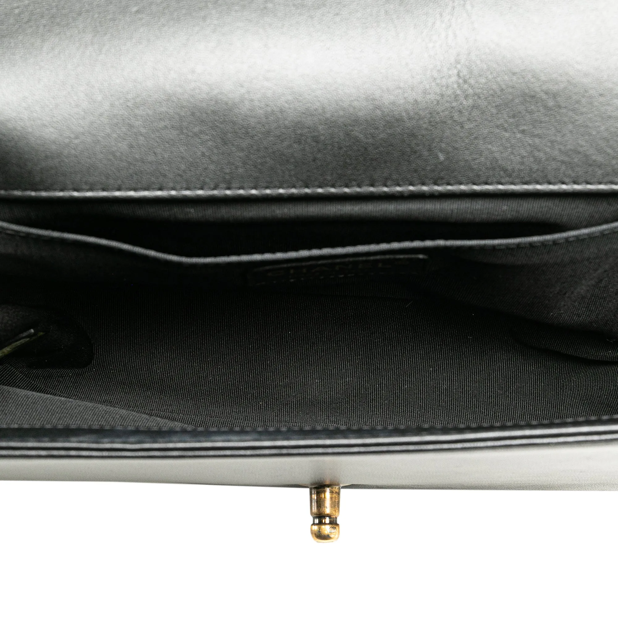 Black Chanel Medium Multicolor Lambskin Crest Boy Flap Crossbody Bag