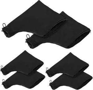 Black Dust Collection Bag for Miter Saw 255 Model with Zipper and Wired Adjustable Stand, Dust Collector Bags for Miter Saw, Tank Belt Sander, Edge Planer, Diagonal Saw (6 Pack)