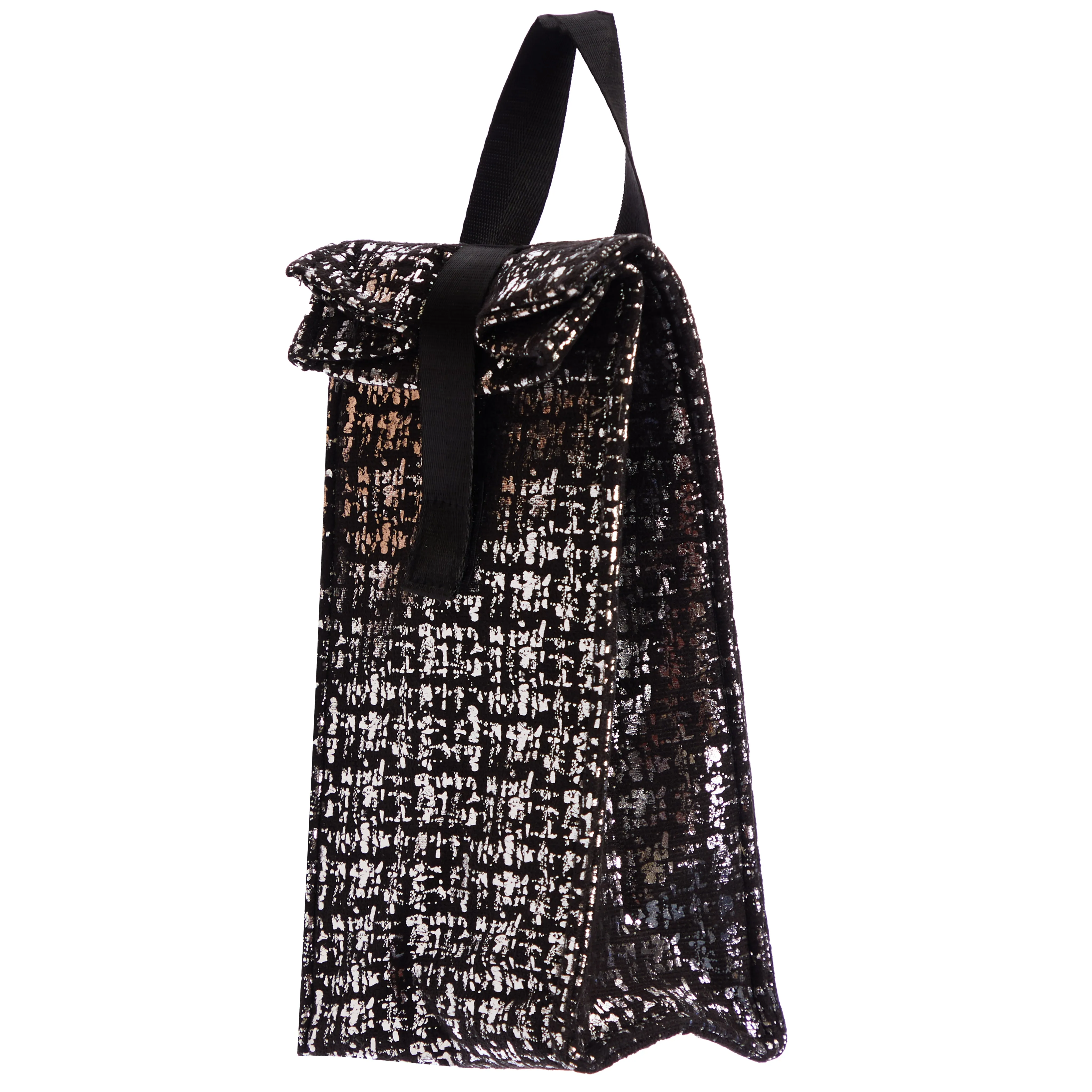 Black Silver Splatter Snack Bag