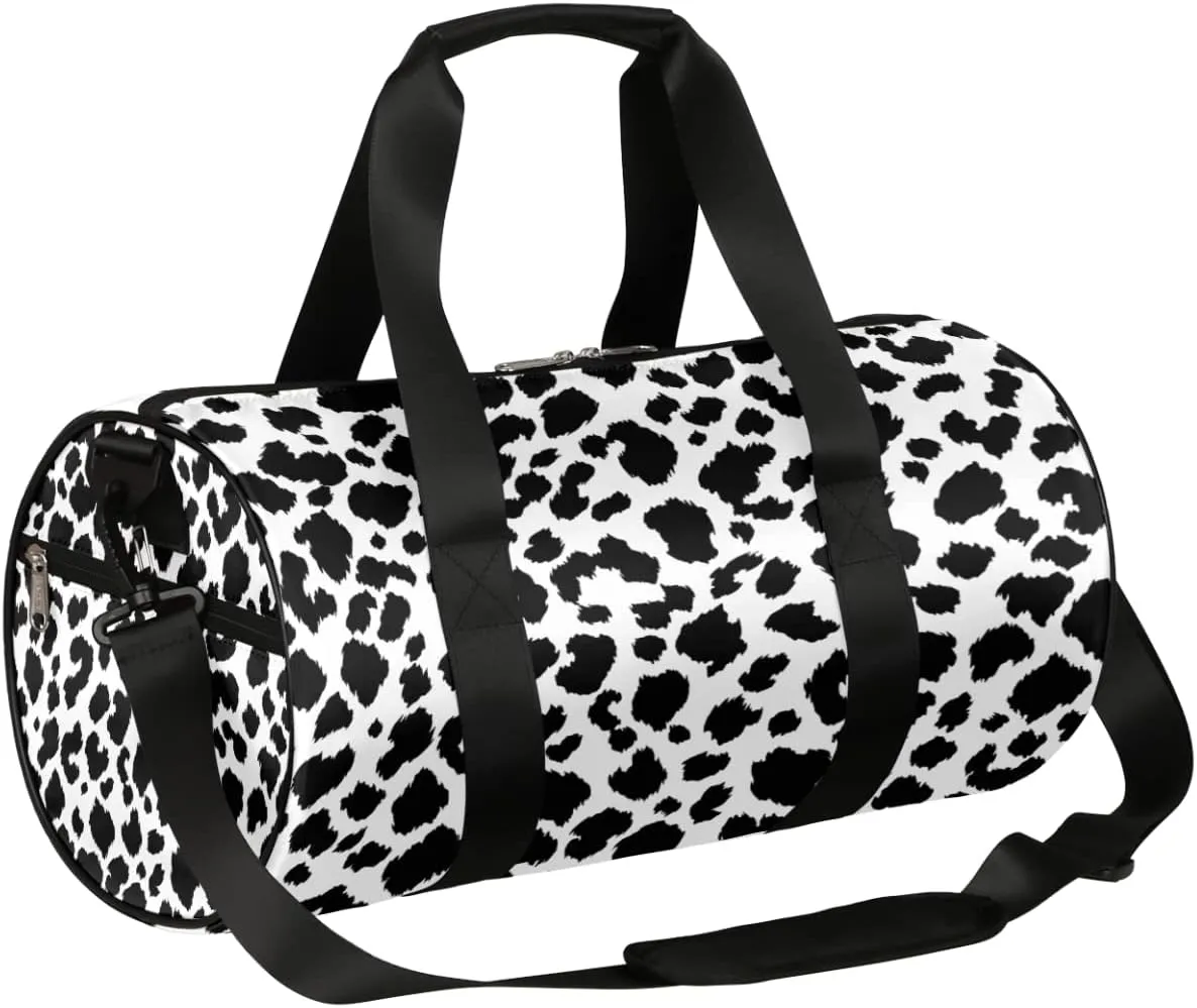 Black White Abstract Print Gym Bag Small Gym Duffel Bags for Men Women Overnight Weekender Bags Lightweight Sport Duffle Bag Carry On Gymbag