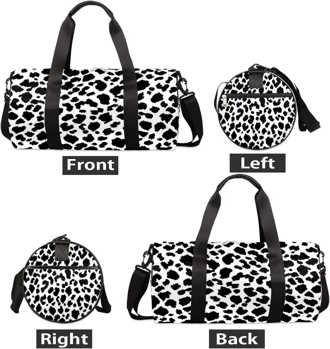 Black White Abstract Print Gym Bag Small Gym Duffel Bags for Men Women Overnight Weekender Bags Lightweight Sport Duffle Bag Carry On Gymbag