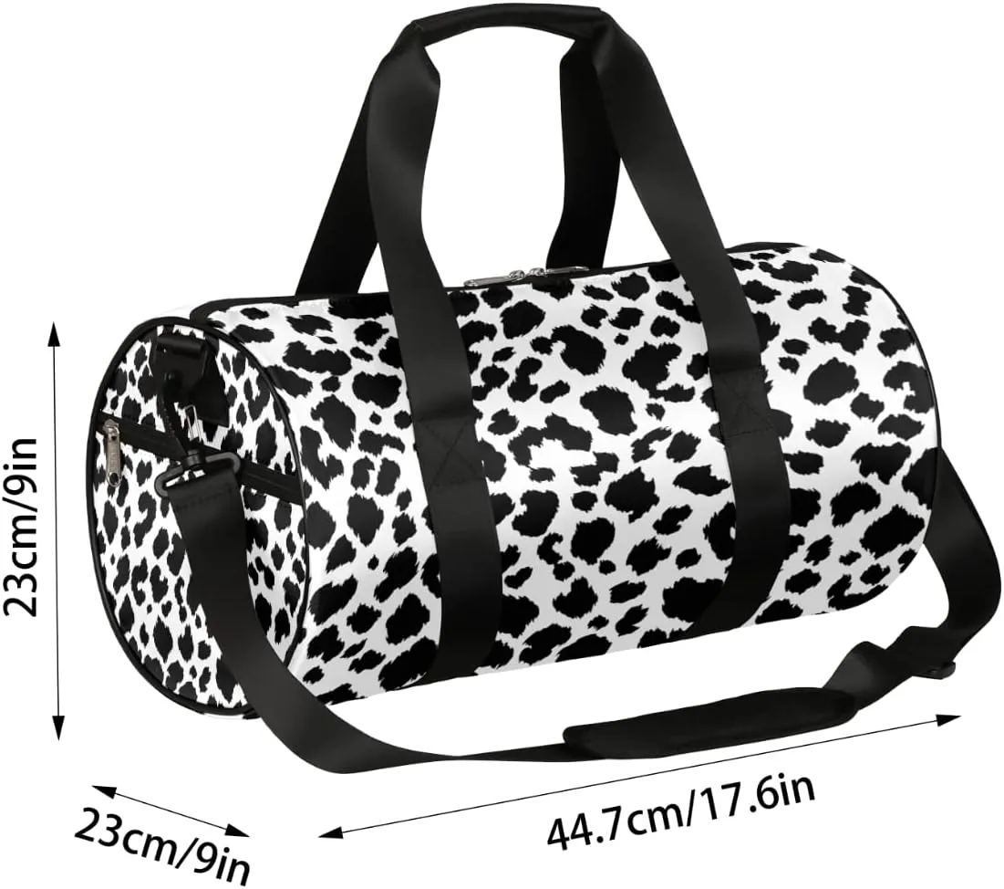 Black White Abstract Print Gym Bag Small Gym Duffel Bags for Men Women Overnight Weekender Bags Lightweight Sport Duffle Bag Carry On Gymbag