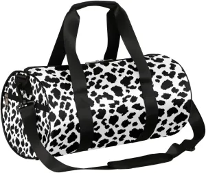 Black White Abstract Print Gym Bag Small Gym Duffel Bags for Men Women Overnight Weekender Bags Lightweight Sport Duffle Bag Carry On Gymbag