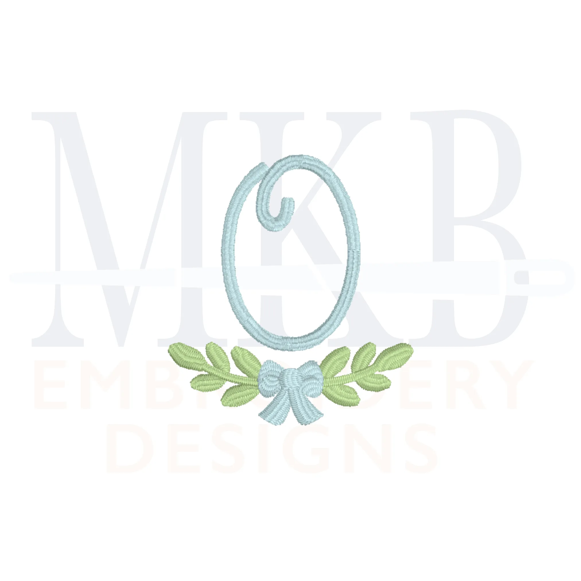 Bow Laurel, Mini Satin Stitch Machine Embroidery Design