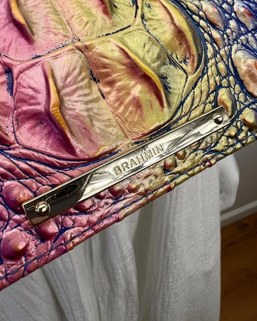 BRAMIN ADY CROC EMBOSSED LEATHER MAGIC OMBRE WALLET