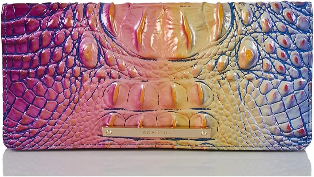 BRAMIN ADY CROC EMBOSSED LEATHER MAGIC OMBRE WALLET