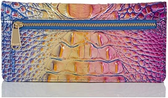 BRAMIN ADY CROC EMBOSSED LEATHER MAGIC OMBRE WALLET