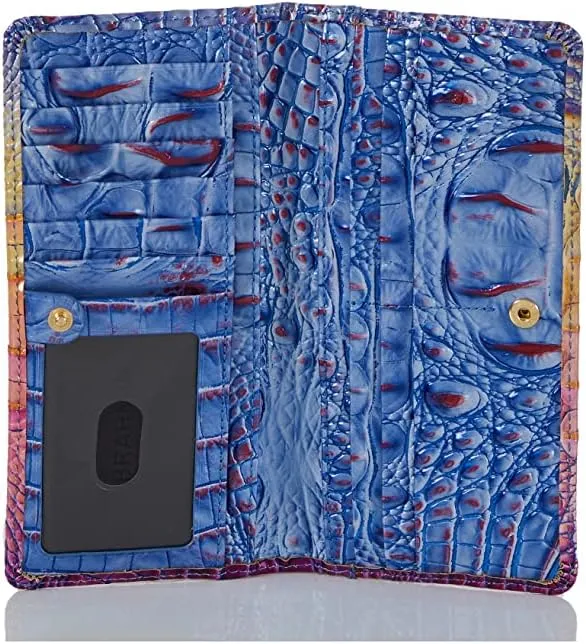 BRAMIN ADY CROC EMBOSSED LEATHER MAGIC OMBRE WALLET