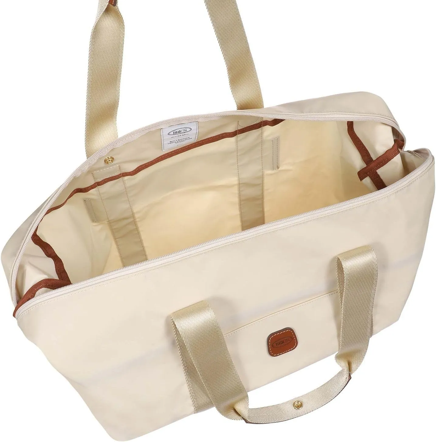 Bric's X-Bag/X-Travel 2.0 Folding Duffel Bag - 18" Carry On and Overnight Travel Bag - Beige