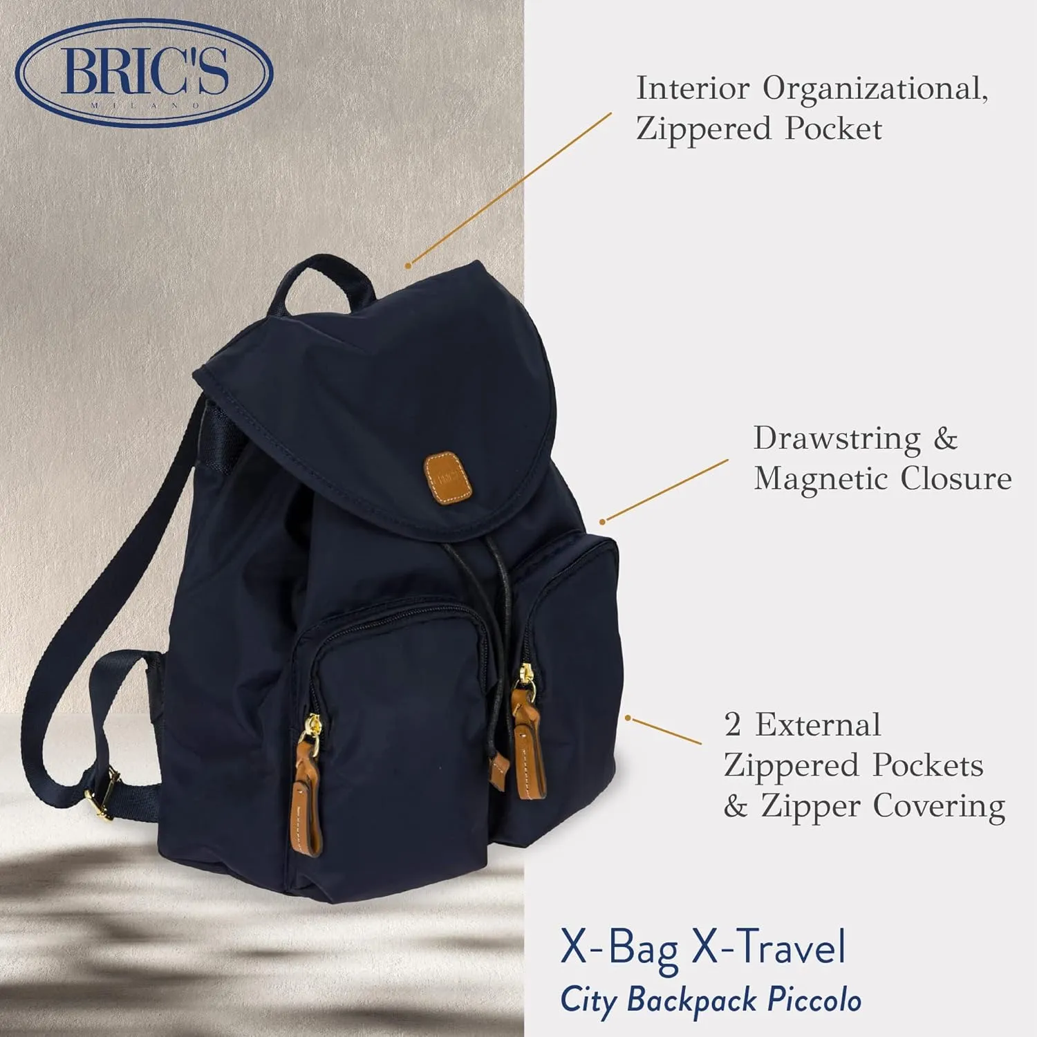 Bric's X-Travel Piccolo City Backpack - 10 inch - Cute Designer Backpack for Women and Men - Olive