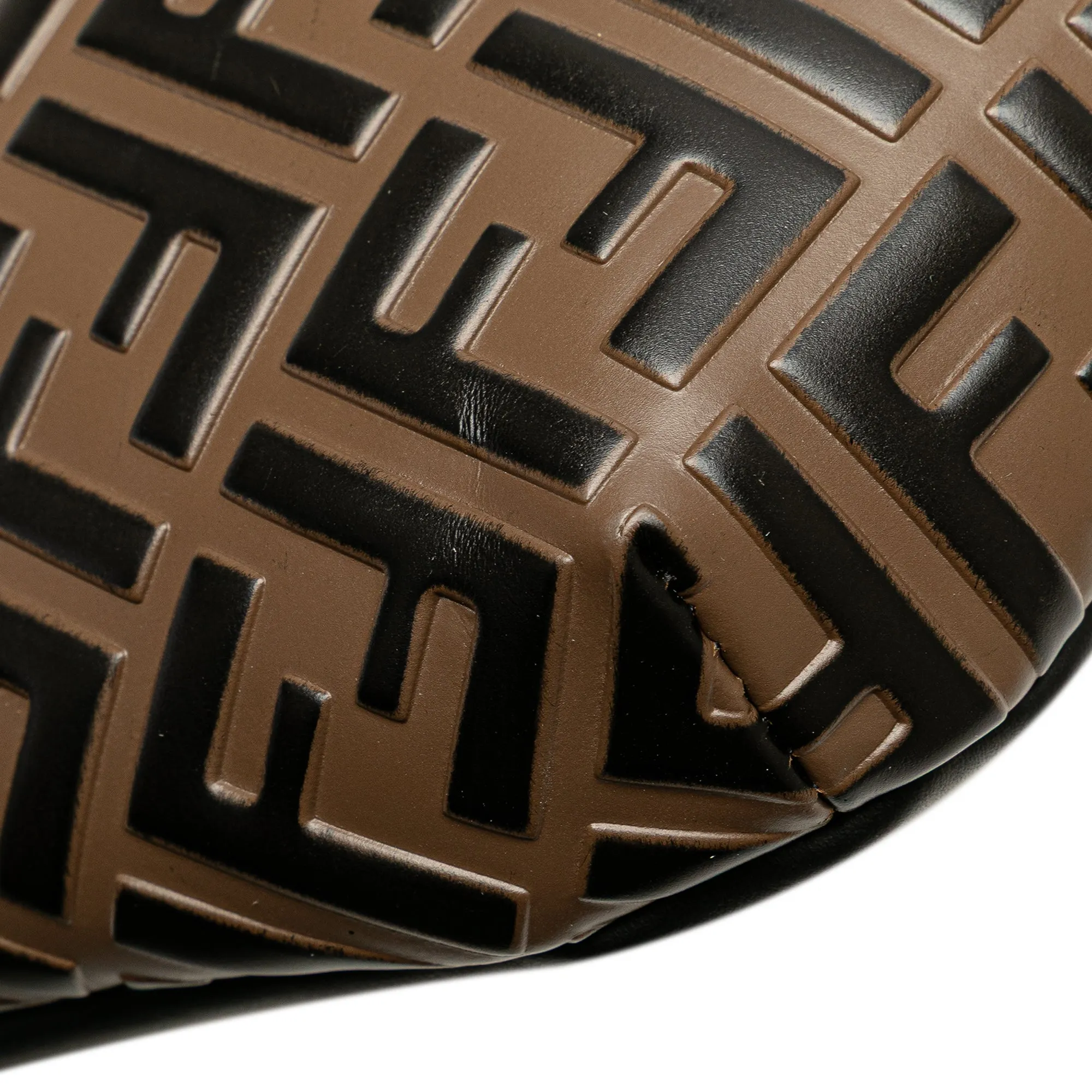 Brown Fendi Zucca Embossed Leather Belt Bag