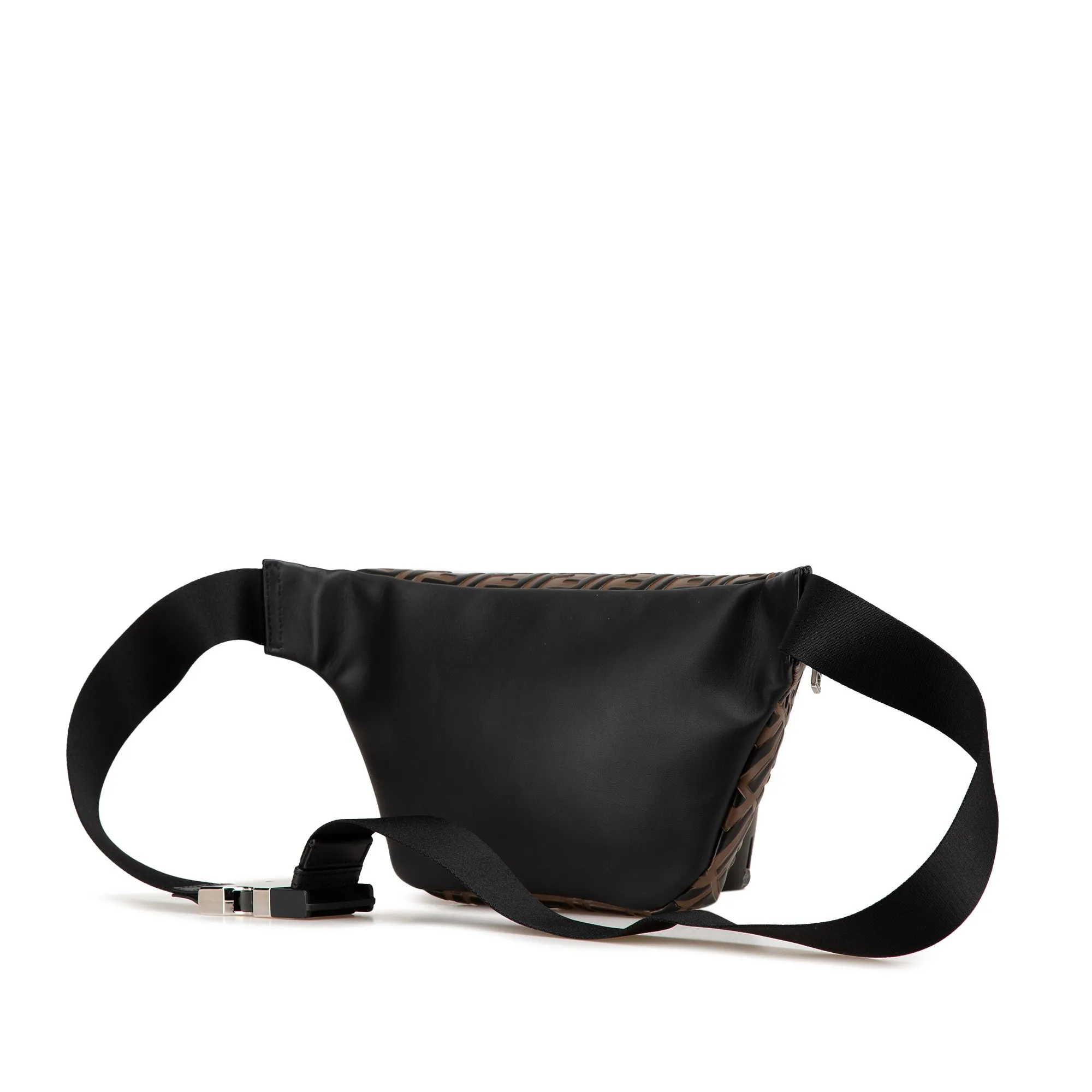 Brown Fendi Zucca Embossed Leather Belt Bag
