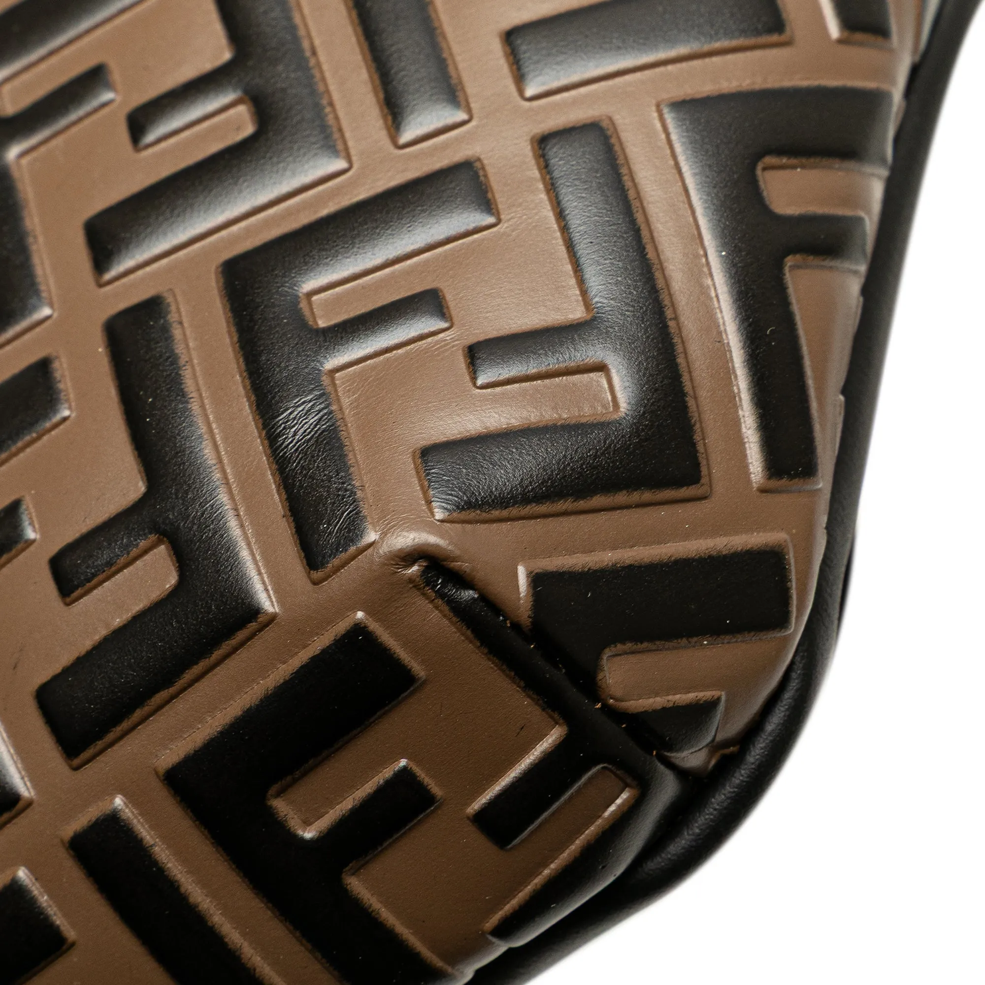 Brown Fendi Zucca Embossed Leather Belt Bag
