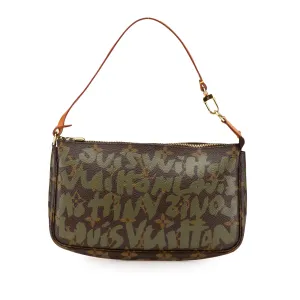 Brown Louis Vuitton Stephen Sprouse Monogram Graffiti Pochette Accessoires Shoulder Bag