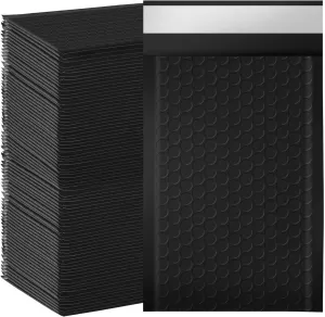 Bubble Mailers, 4x7 Inch Padded Bubble Mailers Pack of 100 Bubble Envelopes Opaque Self Seal Adhesive Waterproof Bags for Shipping and Packaging (Black, 4x7-100Pc)