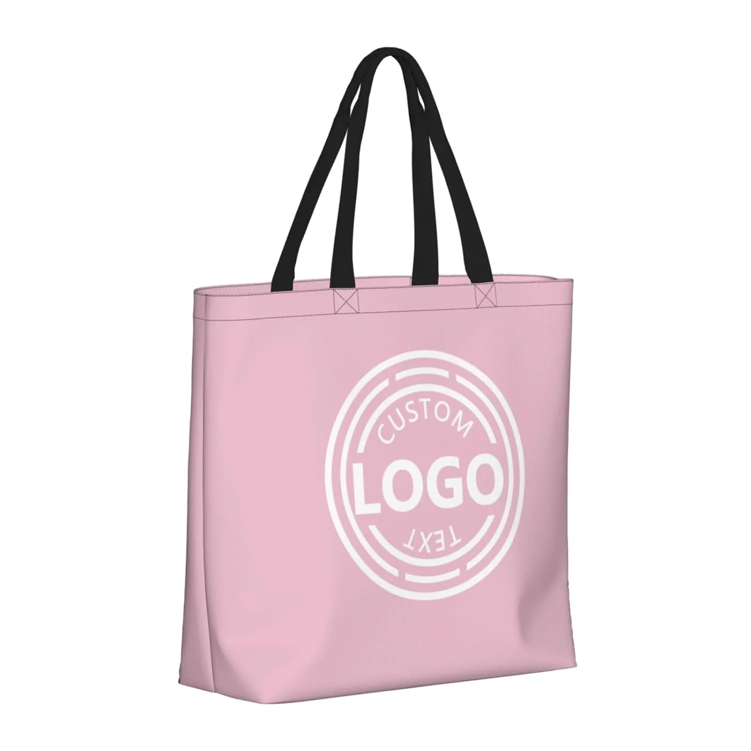 Bulk Custom Tote Bags with Logo Custom Handbag Add Your Logo Picture Text Custom Personalized Gifts Pink Tote Bag