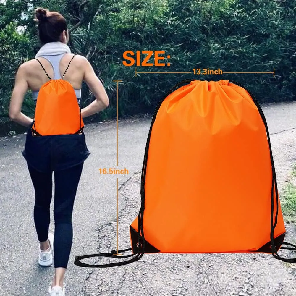 Bulk Drawstring Bags, Polyester Draw String Bags, Gym Sports Cinch Bag Drawstring Backpack for Women Men