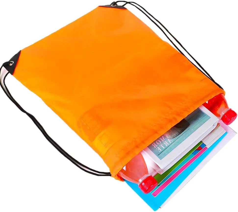 Bulk Drawstring Bags, Polyester Draw String Bags, Gym Sports Cinch Bag Drawstring Backpack for Women Men