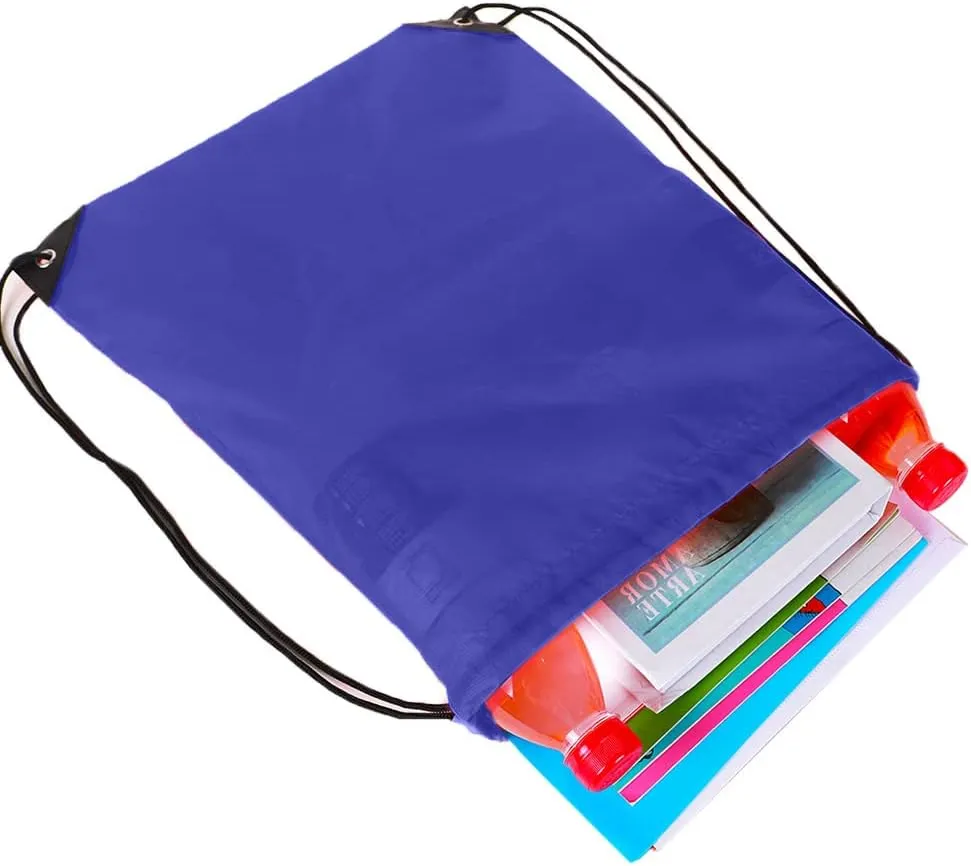 Bulk Drawstring Bags, Polyester Draw String Bags, Gym Sports Cinch Bag Drawstring Backpack for Women Men