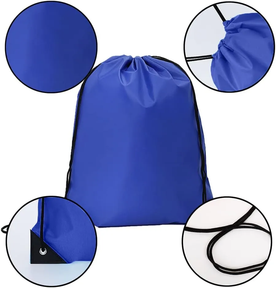 Bulk Drawstring Bags, Polyester Draw String Bags, Gym Sports Cinch Bag Drawstring Backpack for Women Men