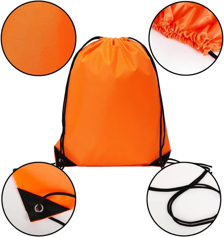 Bulk Drawstring Bags, Polyester Draw String Bags, Gym Sports Cinch Bag Drawstring Backpack for Women Men