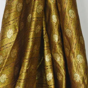 Burgundy Indian Jacquard Fabric By The Yard Brocade Bridal Wedding Dresses Material DIY Crafting Sewing Costumes Silk Curtains Duvet Covers