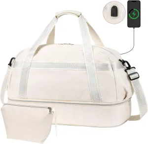 Cambond Weekender Bags for Women - Overnight Bags for Women Travel with Expandable Shoe Compartment and USB Charging Port