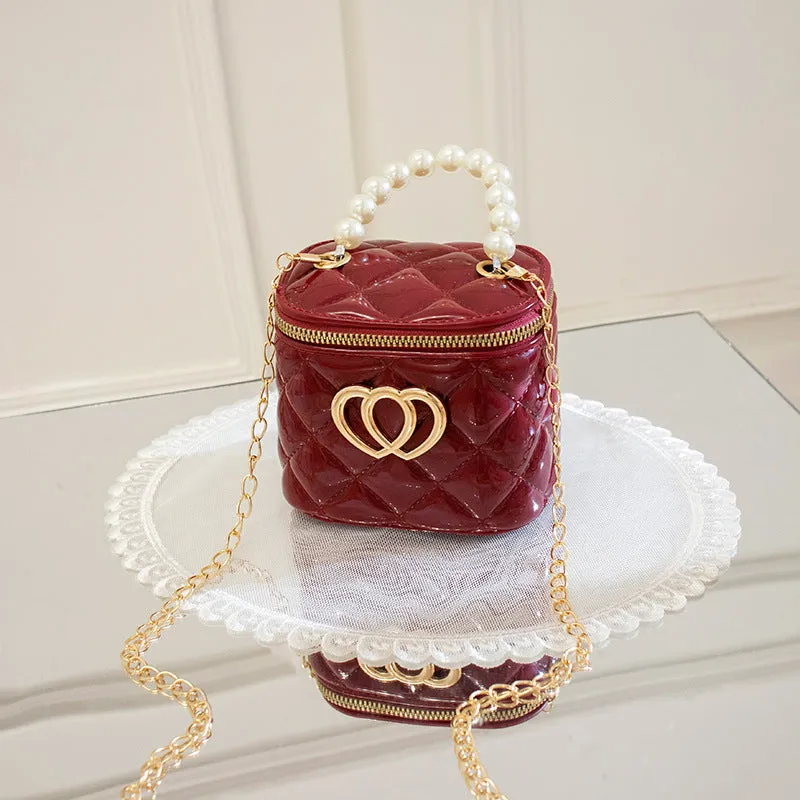 Casual Silicone Design Pearl Mini Gel Shoulder Bags