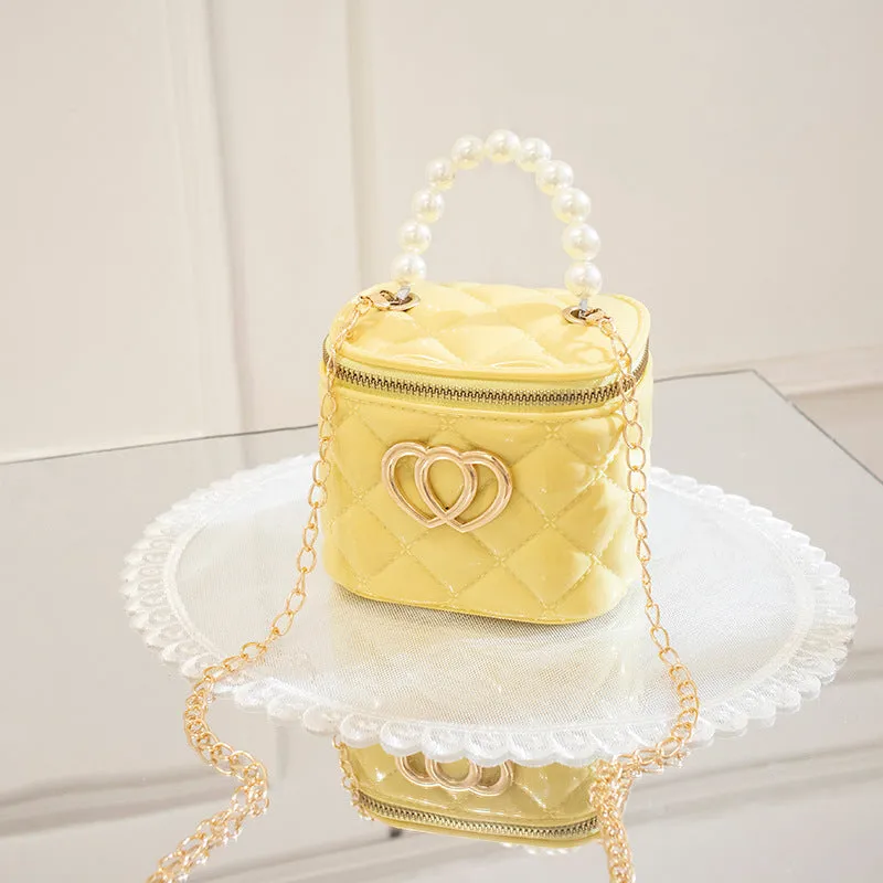 Casual Silicone Design Pearl Mini Gel Shoulder Bags