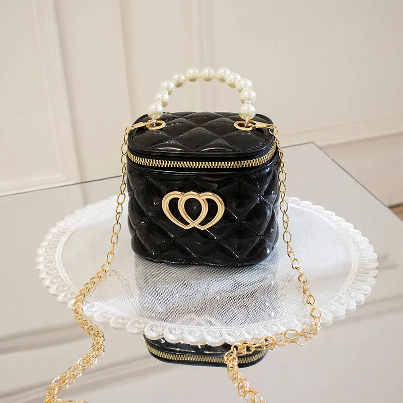 Casual Silicone Design Pearl Mini Gel Shoulder Bags
