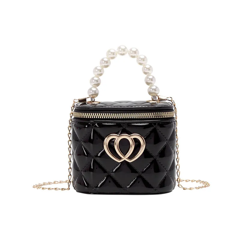 Casual Silicone Design Pearl Mini Gel Shoulder Bags