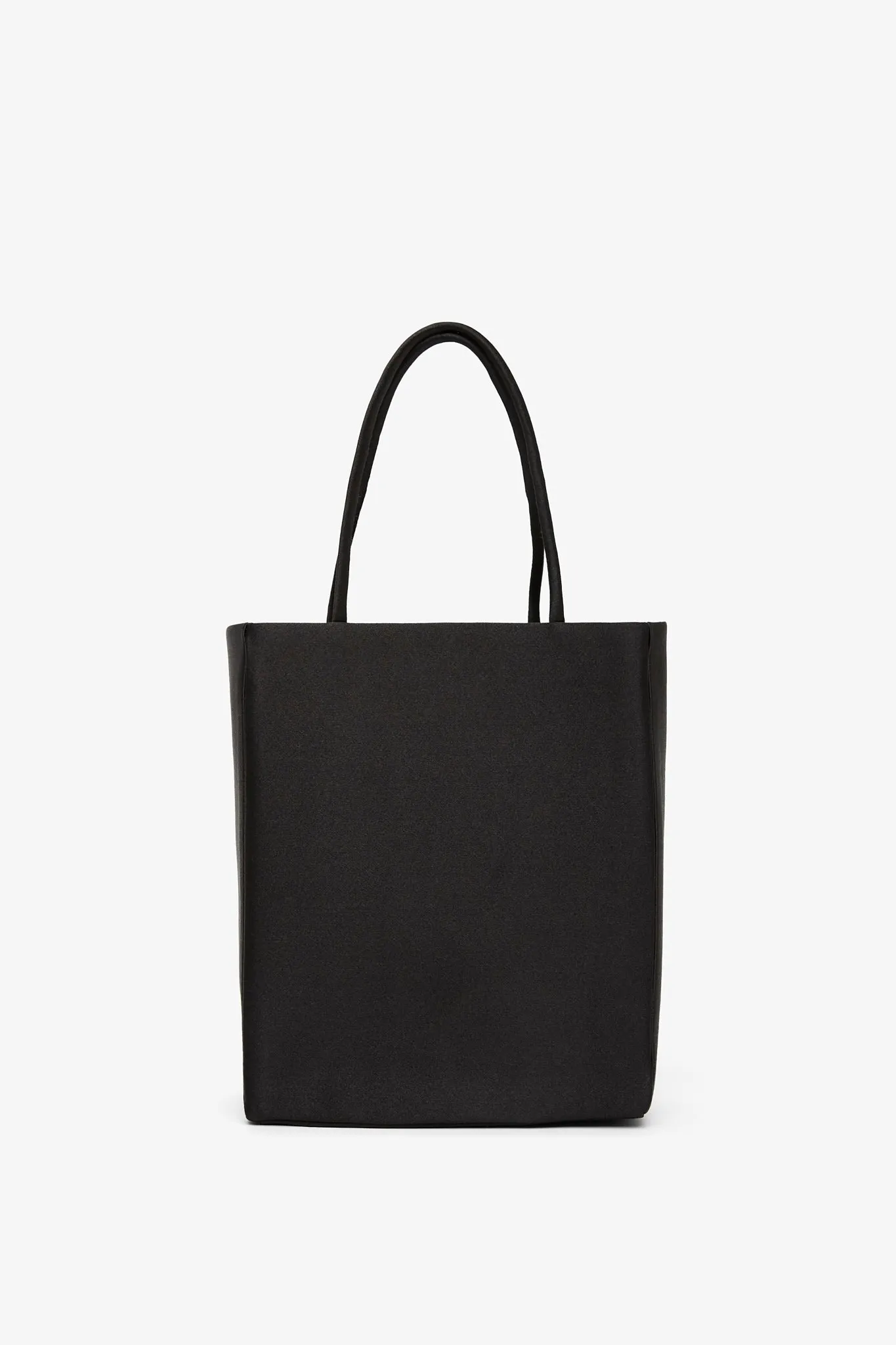 Cecily black satin tote bag