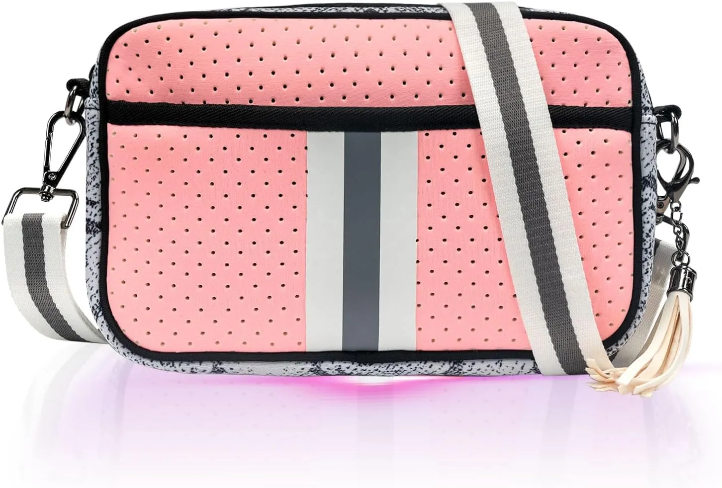 CELELA Small Crossbody Bags for Women Neoprene Bag Waterproof Messenger Bag Purses with Guitar Strap Tassel