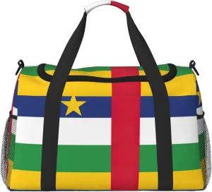 Central African flag print Overnight Bags for Women and Men Shoulder Bag Carry On Bag for Traveling Travel Essentials