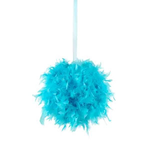 Chandelle Feather Pom Poms - Lt Turquoise