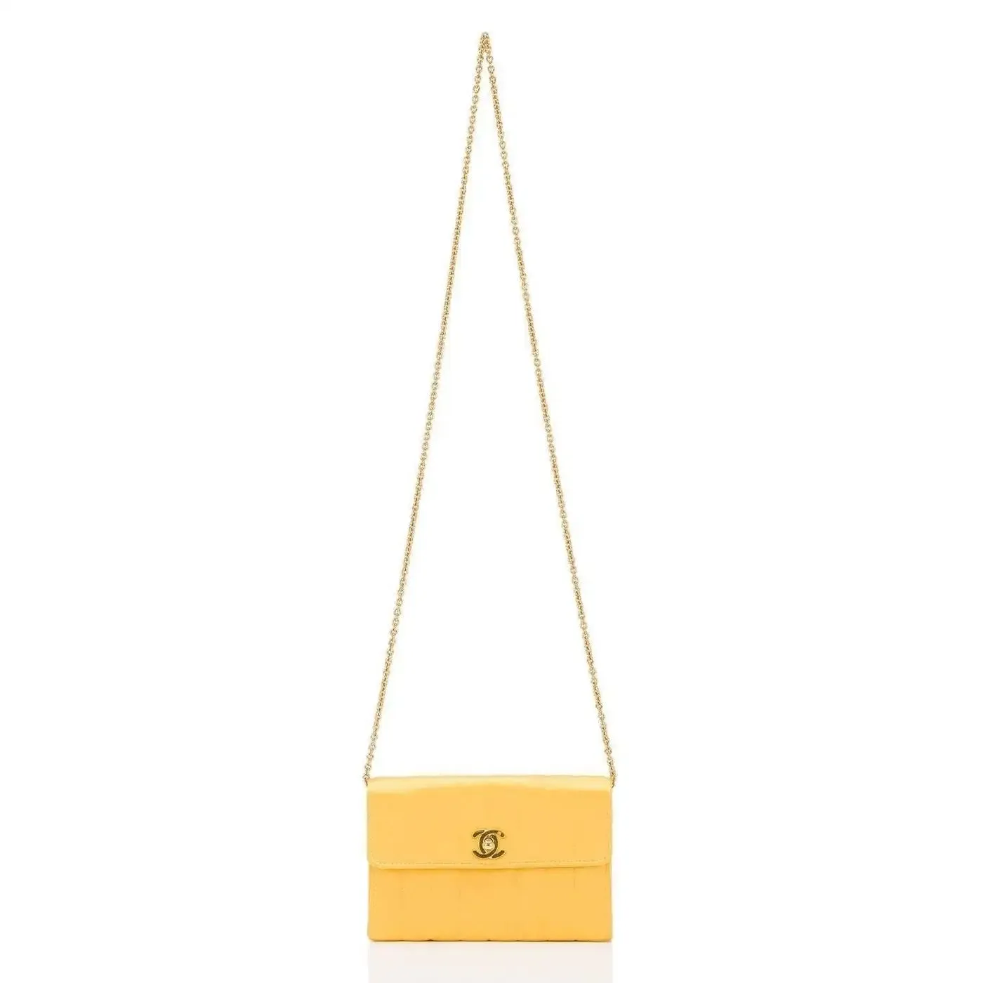 CHANEL VINTAGE VERTICAL QUILTED SATIN MINI FLAP BAG